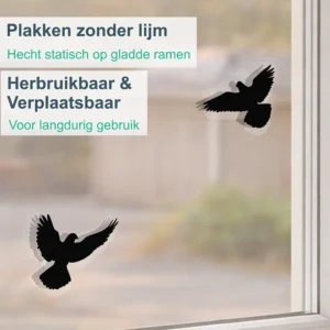 Alternative view of Statische raamstickers Duiven – 4-delig