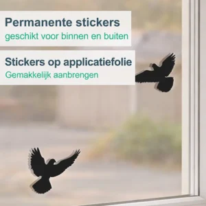 Alternative view of Zelfklevende raamstickers Duiven – 4-delig