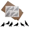 Raamstickers-Vogels-Duiven-Staand-Vinyl-Zwart kopiëren Zelfklevende raamstickers duiven 6-delig met staande duiven
