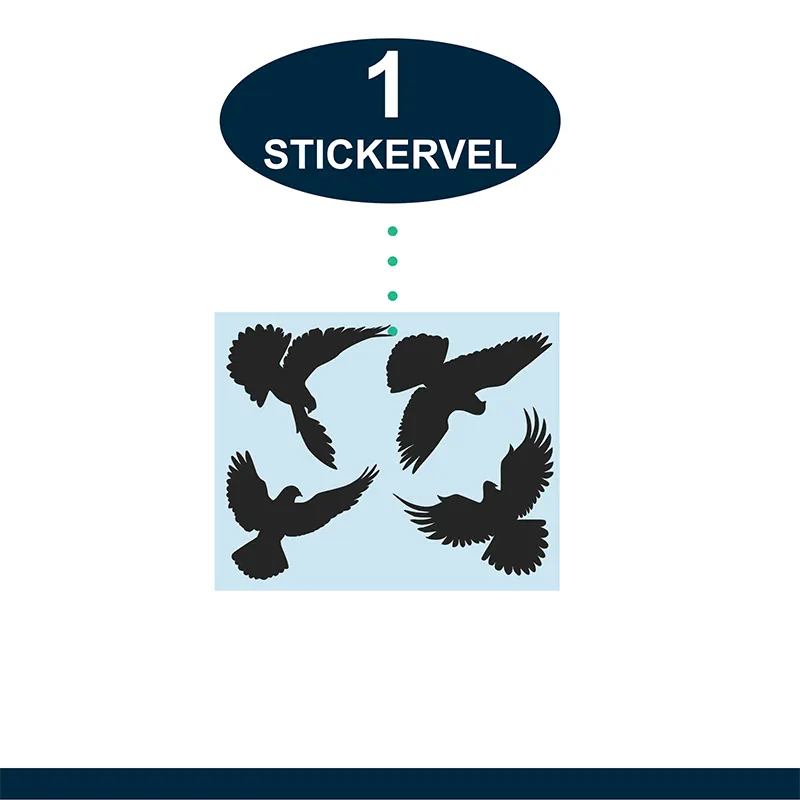 Raamstickers-Vogels-Duiven-Stickervel-Statisch kopiëren